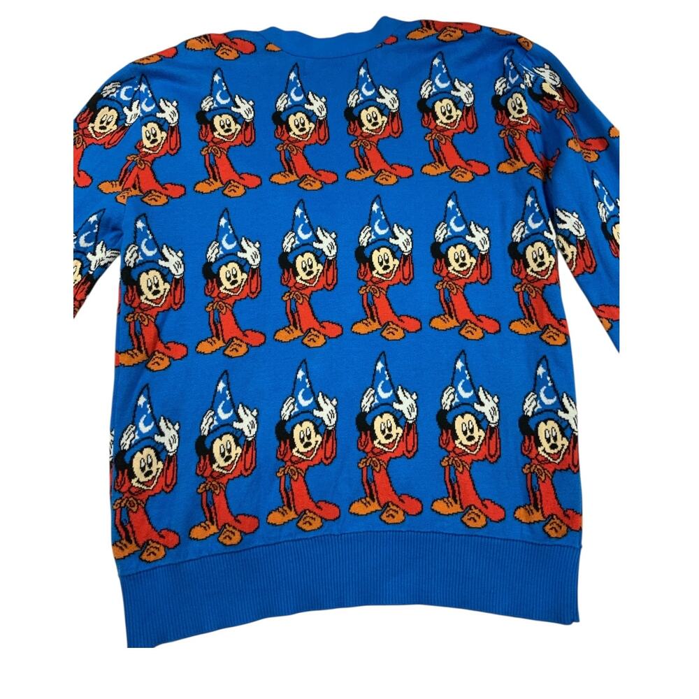 Disney Mickey Mouse Fantasia Cardigan US XL Wizard Sorcerer 80th Anniversary NWT - Picture 8 of 11